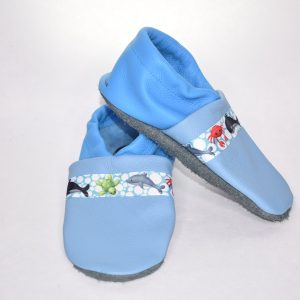 Gr. 30/31 Hellblau/Türkis mit Meerestiere Band