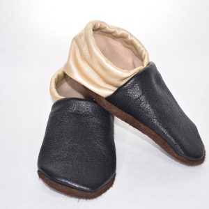 Gr. 30/31 Schwarz glänzend/beige metallic UNIKAT