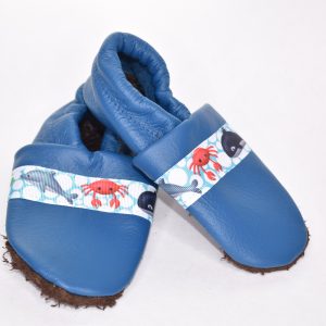 Gr. 24/25 Blau mit Meerestiere Delphin Wale Band
