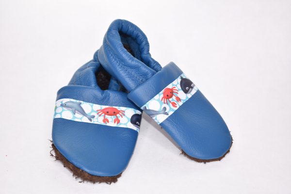 Gr. 24/25 Blau mit Meerestiere Delphin Wale Band