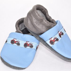 Gr. 24/25 Hellblau/Grau mit Traktor Band