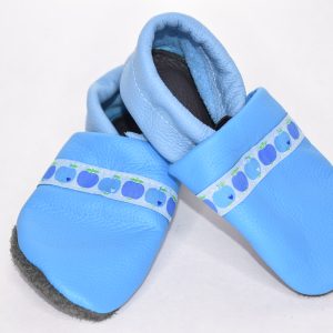 Gr. 24/25 Hellblau mit Apfel Band