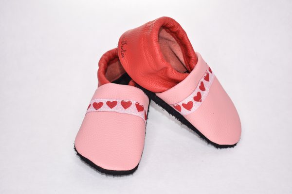 Gr. 24/25 Rosa/Rot mit Herz Band