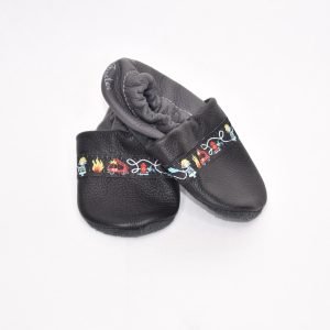 Gr. 18/19 Schwarz/Dunkelgrau mit Feuerwehr Band