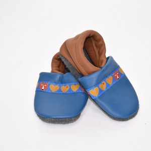 Gr. 20/21 Blau/Braun mit B&auml;r Herz Band