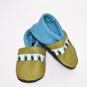 Gr. 20/21 Olivegrün/Petrol mit Pinguin Band