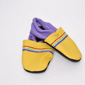 Gr. 22/23 Gelb/Lila mit Streifen Band