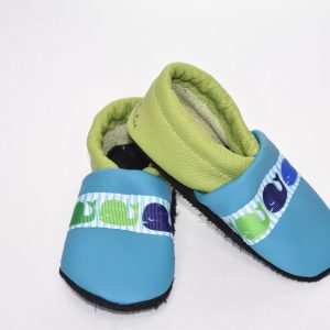 Gr. 23/24 Petrol/Apfelgrün mit Wale Band