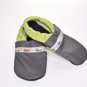 Gr. 32/33 Dunkelgrau/Apfelgr&uuml;n mit Baustellen Band