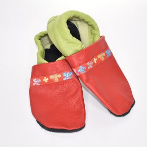 Gr. 32/33 Rot/Apfelgr&uuml;n mit Schmetterling Band