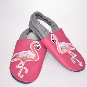 Gr. 36/37 Pink/Grau mit Flamingo