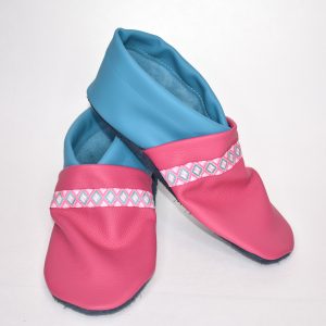 Gr. 36/37 Pink/T&uuml;rkis mit Rauten Band