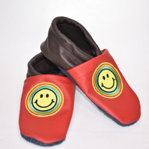 Gr. 36/37 Rot/Schwarz mit Smiley