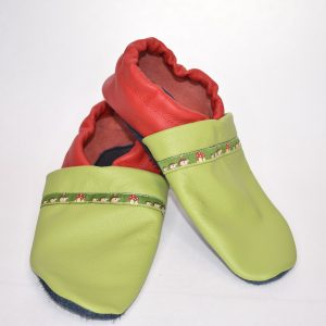 Gr. 38/39 Apfelgr&uuml;n/Rot mit Igel Pilz Band