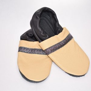 Gr. 38/39 Beige/Schwarz mit Glitzer Band