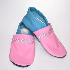 Gr. 39/40 Rosa/T&uuml;rkis mit Rauten Band