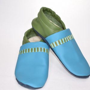 Gr. 39/40 T&uuml;rkis/Dunkelgr&uuml;n mit Streifen Band