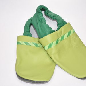 Gr. 42/43 Apfelgrün/Grün mit Streifen Band