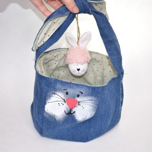 Osterk&ouml;rbchen Jeans/Punkte