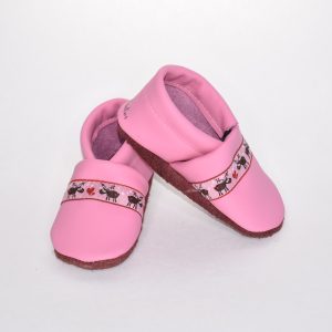 Gr. 18/19 Rosa mit Rentiere Band UNIKAT